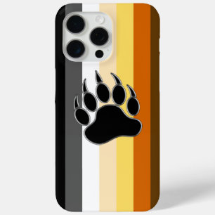 Gay bear pride flag Bear Paw iPhone 15 Pro Max Case