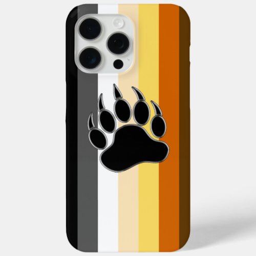 Gay bear pride flag Bear Paw iPhone 15 Pro Max Case