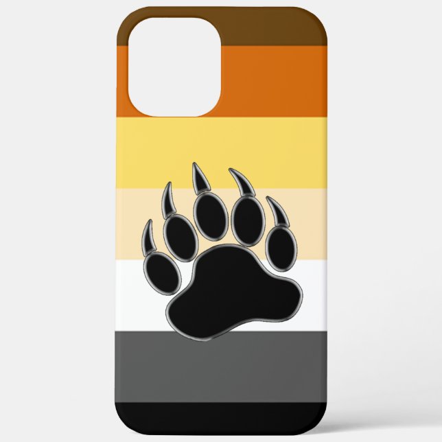 Gay Bear Pride Flag Bear Paw Case-Mate iPhone Case (Back)