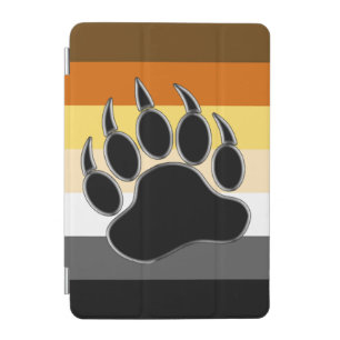 Gay Bear Pride Flag Bear Paw iPad Mini Cover