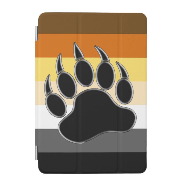 Gay Bear Pride Flag Bear Paw iPad Mini Cover (Front)
