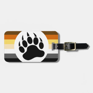 Gay Bear Pride Flag Bear Paw Luggage Tag
