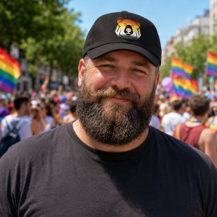 Gay Bear Pride Flag Colored Bear Hat