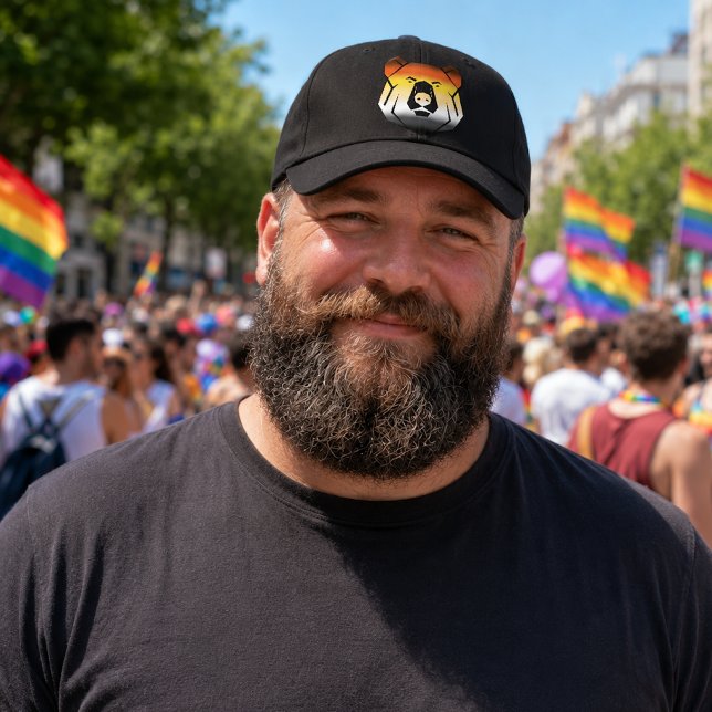 Gay Bear Pride Flag Colored Bear    Hat (Creator Uploaded)