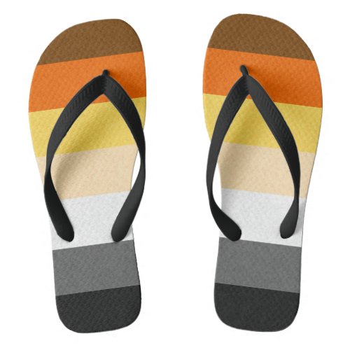 Gay Bear Pride Flag Flip Flops