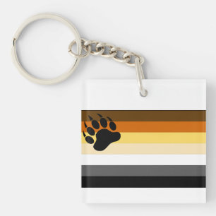 Gay Bear Pride Flag Keychain