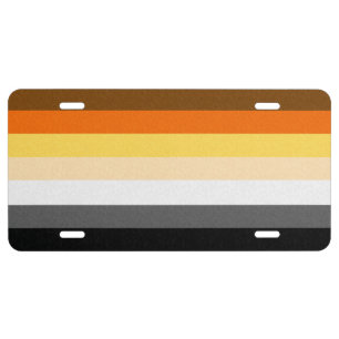 Gay Bear Pride Flag License Plate