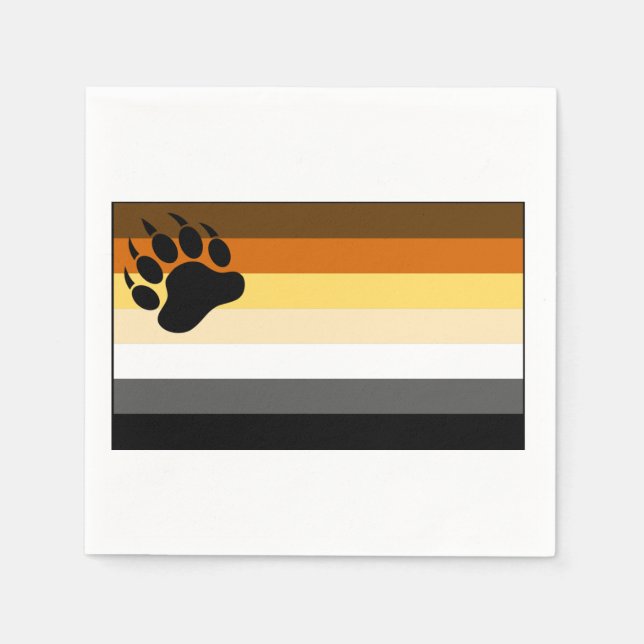 Gay Bear Pride Flag Napkins (Front)