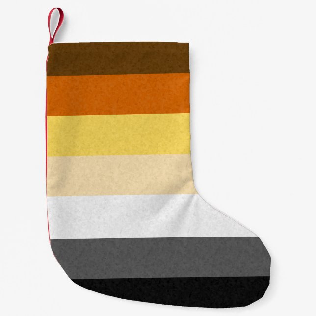 Gay Bear Pride Flag Small Christmas Stocking (Front)