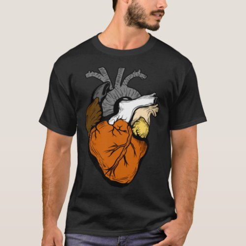 Gay Bear Pride Heart LGBT Retro T_Shirt