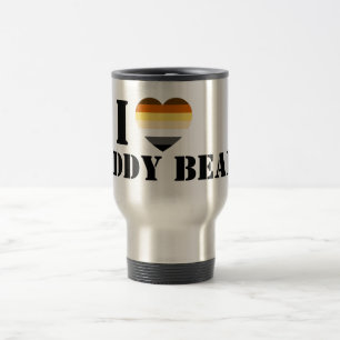 GAY BEAR PRIDE I HEART DADDY BEAR TRAVEL MUG