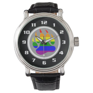 Gay Bear Pride Rainbow Bear Paw Watch