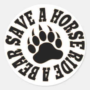 Gay Bear Pride Save A Horse Ride A Bear- Sticker