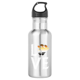 Gay Bear Pride Stacked Love Stainless Steel Water Bottle