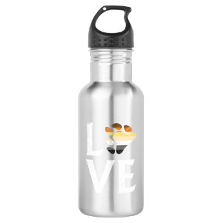 Gay Bear Pride Stacked Love Stainless Steel Water Bottle