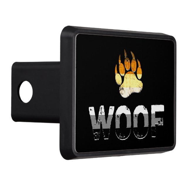 Gay Bear Pride Woof Hitch Cover (Right)