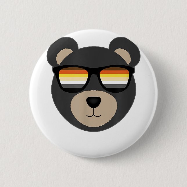 Gay Bear Sunglasses logo  Button (Front)