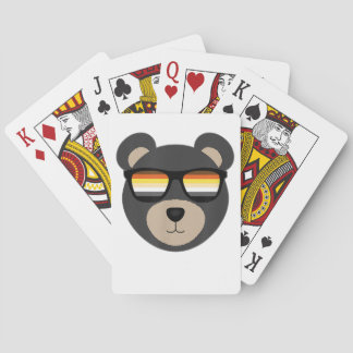 Gay Bear Sunglasses logo Poker Cards
