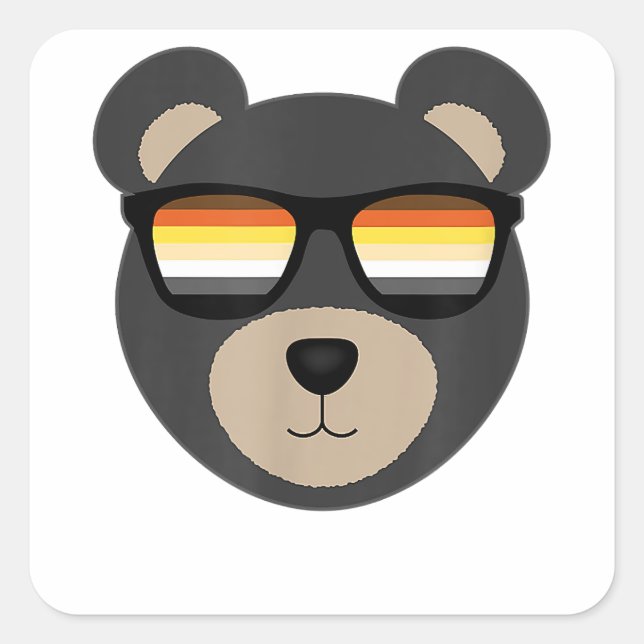 Gay Bear Sunglasses logo  Square Sticker (Front)