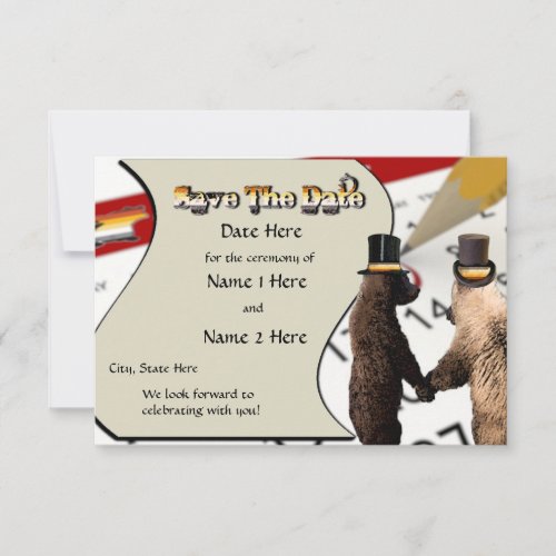 Gay Bear Wedding or Ceremony Save_the_Date Cards