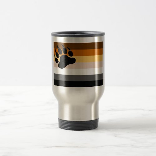 GAY BearPride Flag with The Black Paw _Mug Travel Mug