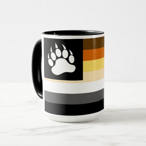 Gay Bears Pride Flag Bear Paw Mug