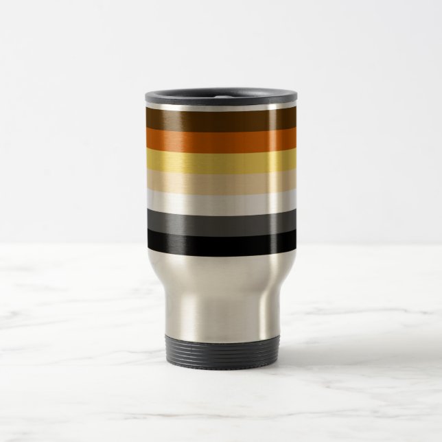 Gay Bears Pride Flag Travel Mug (Center)