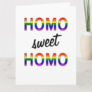 Gay Birthday Funny Homo Sweet Homo Card