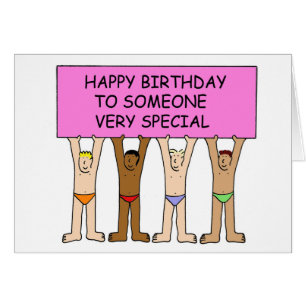Gay Birthday Men in Underpants Cards