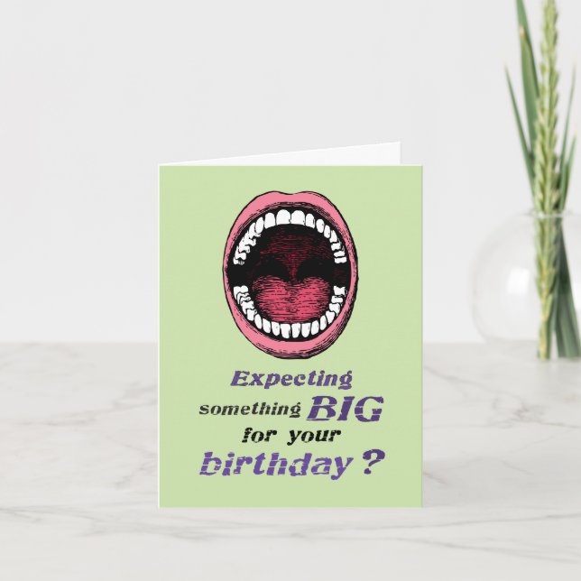 Gay Birthday Something Big Card (Front)