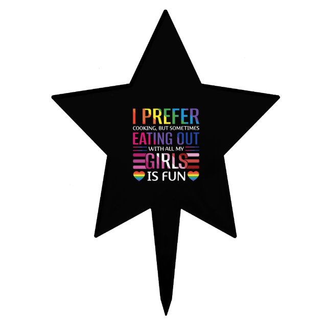 Gay Bisexual Pride Flag LGBTQ Cake Topper (Front)