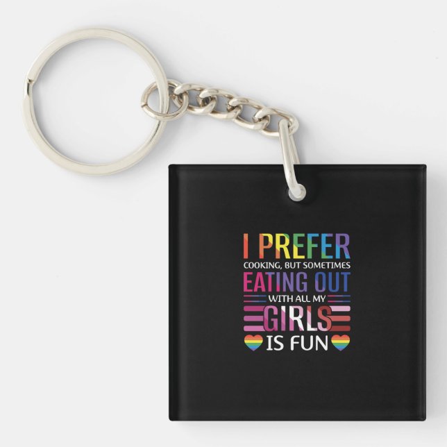 Gay Bisexual Pride Flag LGBTQ Keychain (Front)