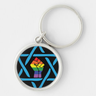 Gay Black Jewish Keychain