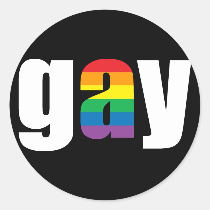 Gay Black Sticker Zazzle 5012