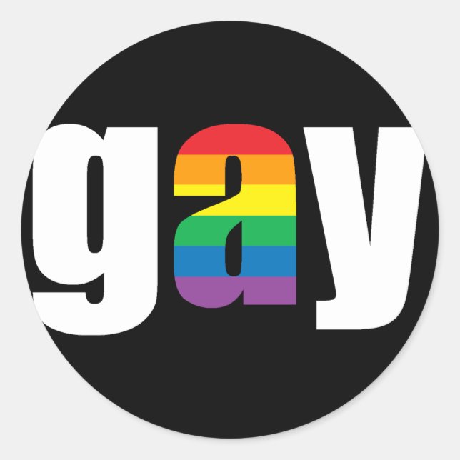 Gay Black Sticker (Front)