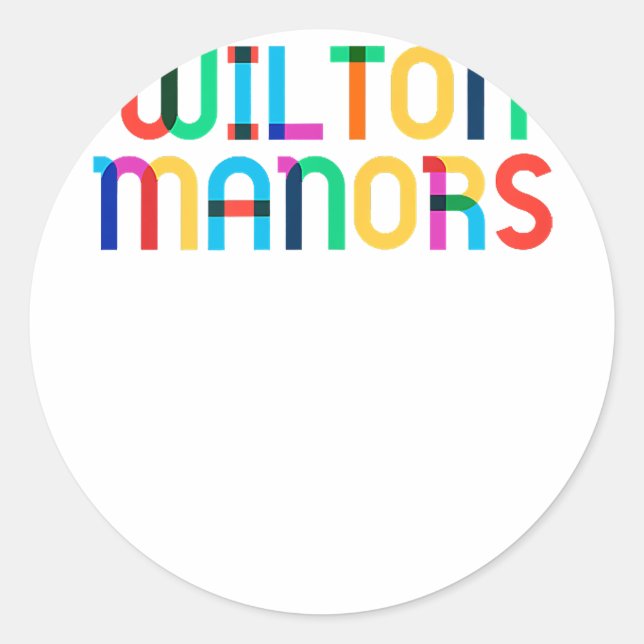 Gay-Borhood Pride - Wilton Manors  Classic Round Sticker (Front)