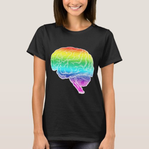 GAY BRAIN WHITE _png T_Shirt