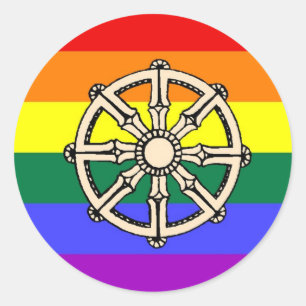 Gay Buddhist Pride Classic Round Sticker