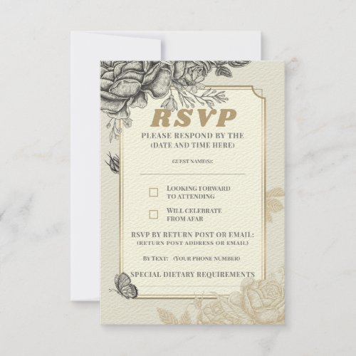 Gay Calaveras Wedding RSVP Invitation