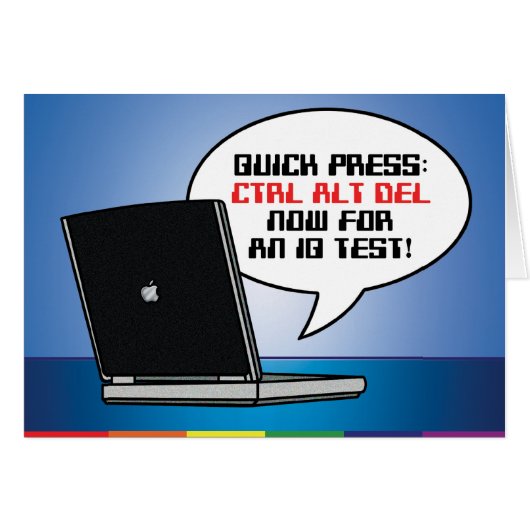 Gay Cards - Ctrl Alt Delete (Front Horizontal)