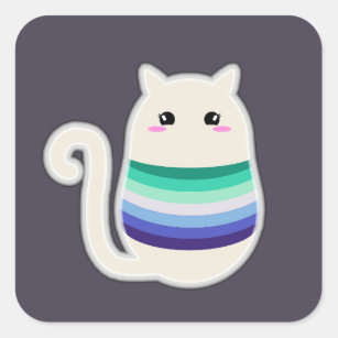 Gay Cat Square Sticker