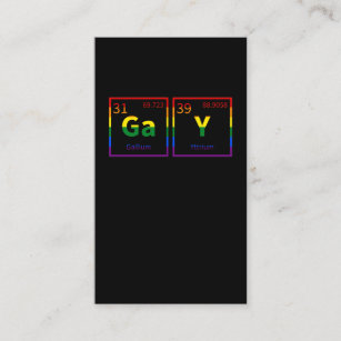 Gay Chemist LGBTQ Chemistry Rainbow Colors Business Card