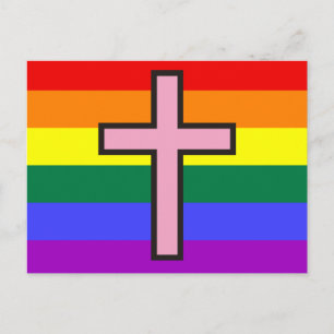 Gay Christian flag Postcard