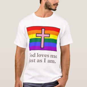 Gay Christian flag slogan shirt