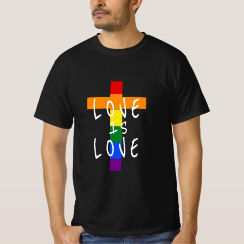 Gay Christian LGBT _ Pride Cross Gods T_Shirt