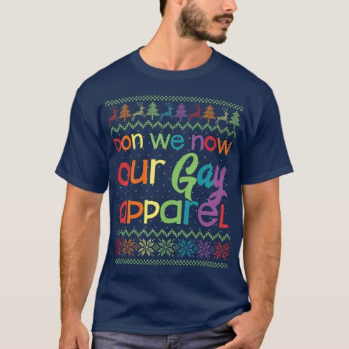 Gay Christmas Funny LGB Don We Now Our Gay T_Shirt