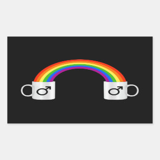 Gay Coffee Date T-Shirt Rectangular Sticker