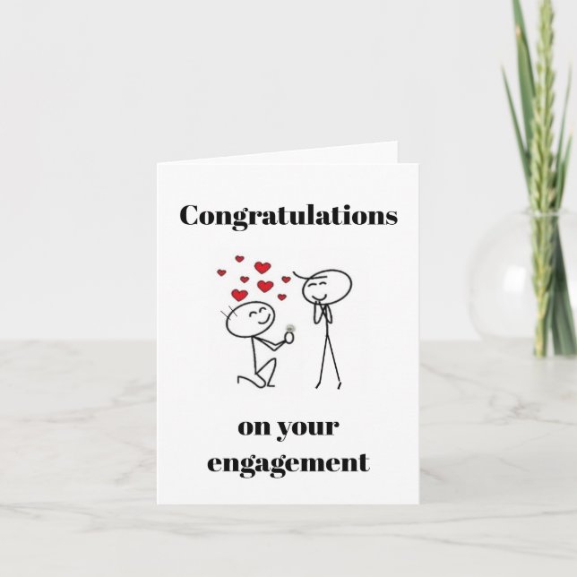 Gay Congratulations on your engagement Card (Front)