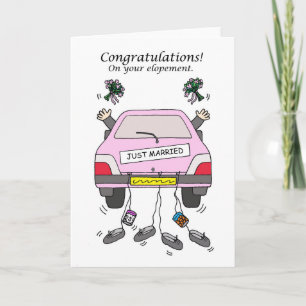 Gay Couple Elopement Congratulations Card