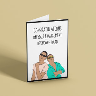 Gay Couple Engagement  Card